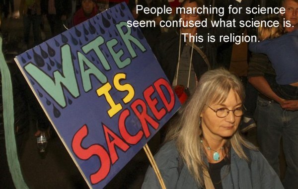 Marching for religion not science.